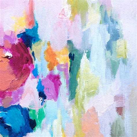 Flower Abstract Pastel Painting Art Canvas By Paint Me Happy Art