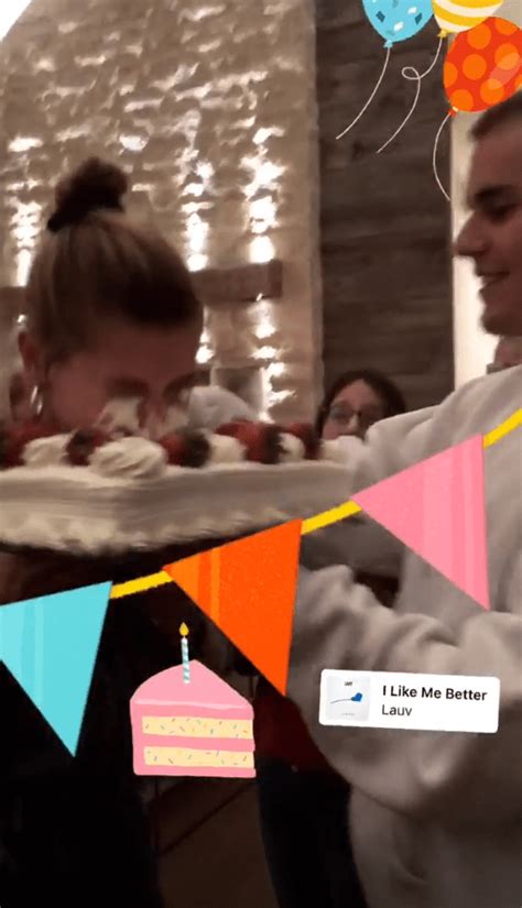Justin Bieber Pies Hailey Baldwin In The Face With Birthday Cake Metro News