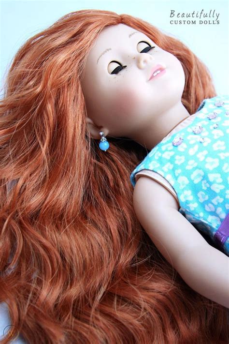 Custom Saige American Girl Doll With Carrot Red Hair Bright Blue Eyes