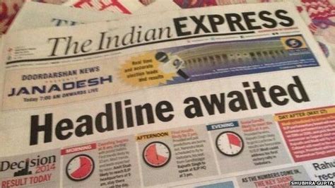 India Major Newspaper Omits Headline On Election Day Bbc News