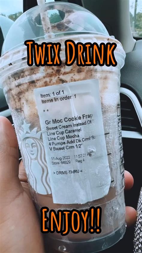 Twix Drink 🧡🖤 So Good In 2022 Starbucks Drinks Starbucks Drinks