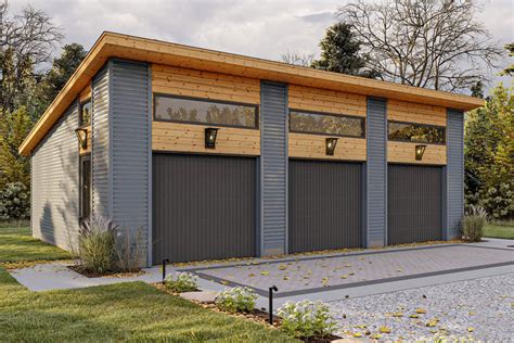 Modern Garage Plan with 3 Bays - 62636DJ | Architectural Designs - House Plans