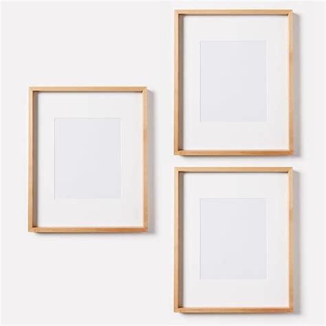 Wood gallery wall frame set. Thin Wood Gallery Frames - Bamboo #westelm | Gallery frame ...