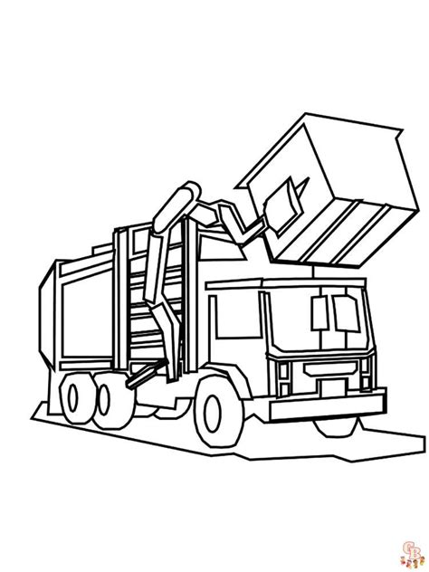 Free Garbage Truck Coloring Page Coloring Home