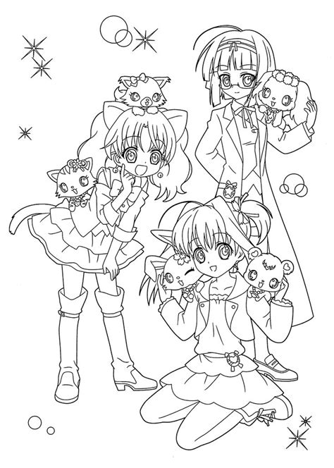 Girl with a bandage on her face. Manga Jewelpet coloring pages for kids, printable free ...