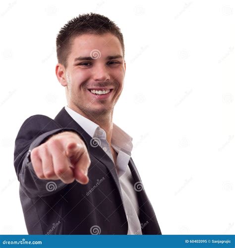 Young Man Pointing At The Camera Stock Image Image Of Background