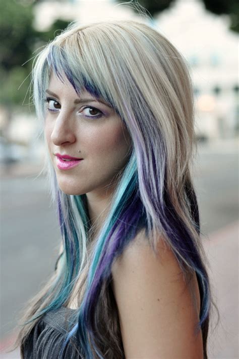 Love Hair Streaks Purple Hair Streaks Pretty Hairstyles