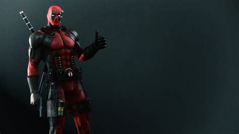 Hình Nền Đỏ Người Sắt Cánh Tay Deadpool Wade Wilson Bóng Tối