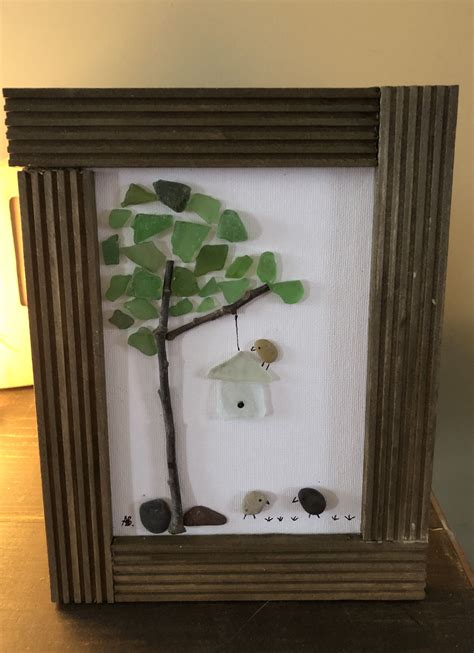 Sea Glass Crafts Sea Glass Art Art Ideas Beach Frame Diy Home Decor Picture Frame