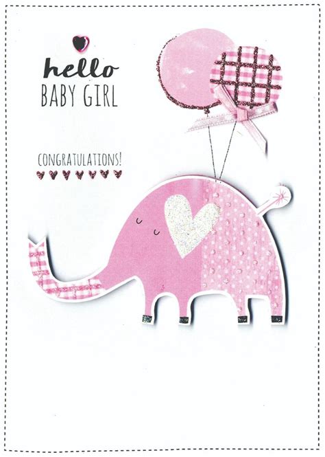 Baby Girl Congratulations New Baby Greeting Card Cards