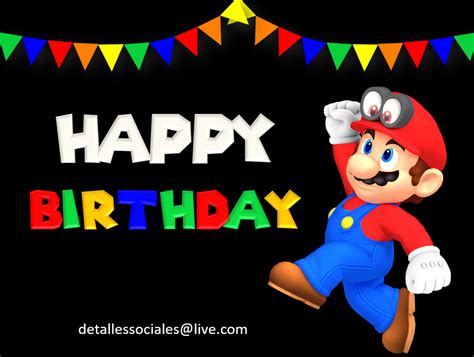 Happy Birthday Mario Odyssey Feliz Cumpleaños Detalles De Cumpleaños