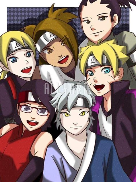 I mean their parents were on the same team… and it seems like they were close when they were younger. New Generation Wallpaper Boruto, Sarada, Mitsuki, Inojin ...