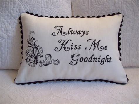 Always Kiss Me Goodnight Boudoir Pillow Roses And Teacups Pillows Boudoir Pillow French