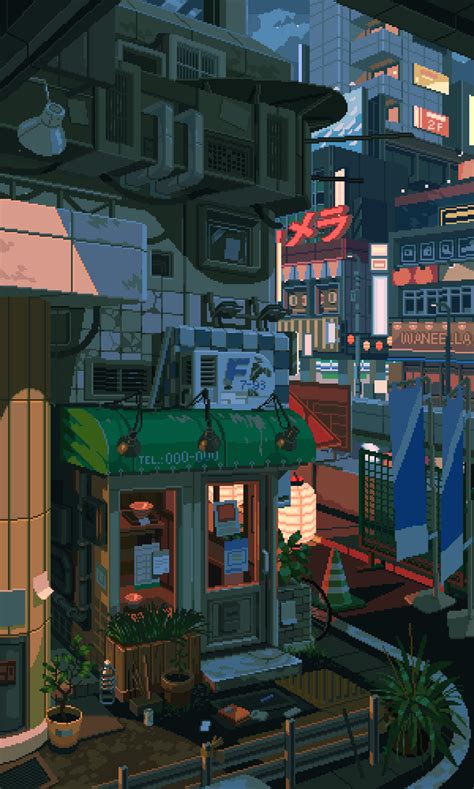 Waneella On Twitter Pixel Art Background Anime Scenery Wallpaper