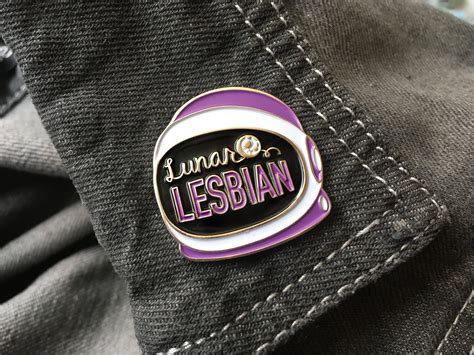 lesbian pride enamel pin lunar lesbian soft enamel space etsy