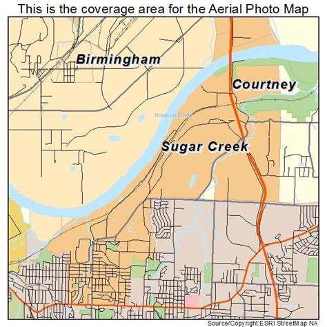 Aerial Photography Map Of Sugar Creek Mo Missouri