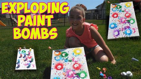 Exploding Paint Bombs Art Activity For Kids Youtube