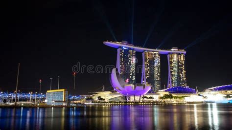 Singapore 20 Jan2017the Night View Of Marina Bay Sands Resort