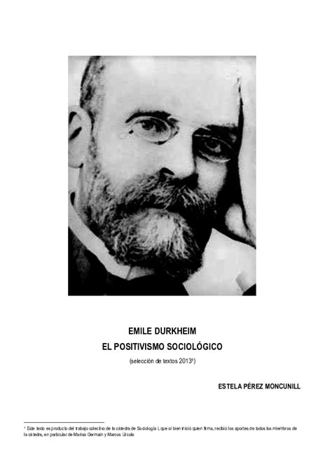 Pdf Emile Durkheim El Positivismo SociolÓgico Rosario Salvador