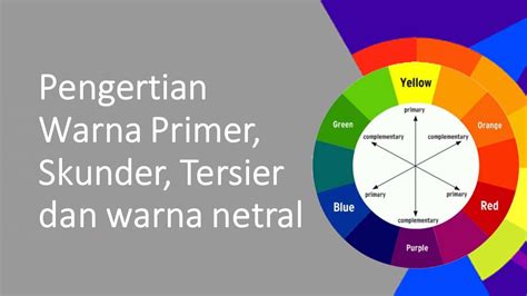 Pengertian Warna Primer Skunder Tersier Dan Warna Netral Teori