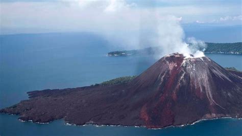 Mount Anak Krakatau Erupts With Towering Ash Column