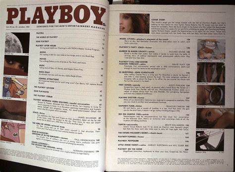 Playboy Us October Tanya Roberts Robin Williams Marianne Gravatte