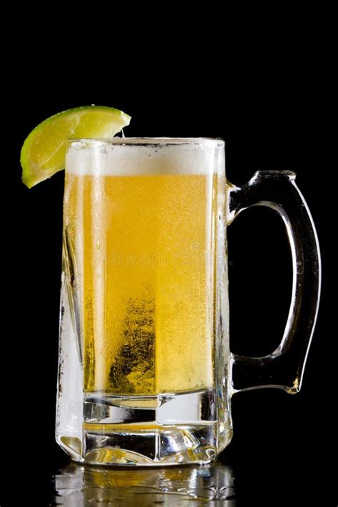 Cold Beer Stock Photo Image Of Isolated Lime Pilsner 30973188