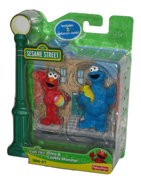 Sesame Street Elmo And Cookie Monster 2009 Fisher Price Figure 2 Pack
