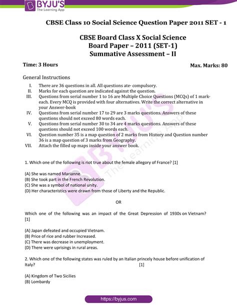 Sst Sample Paper Class 10 Learncbse Examples Papers Gambaran