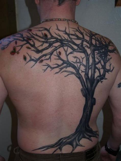 Great Black Tree Tattoo On Back Tree Tattoo Back Back Tattoos For