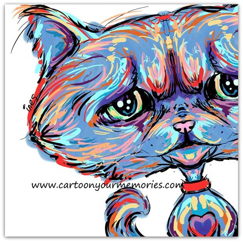 Kitty Cat Art Print Etsy