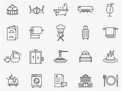 Hotel And Restaurant Icons Part 2