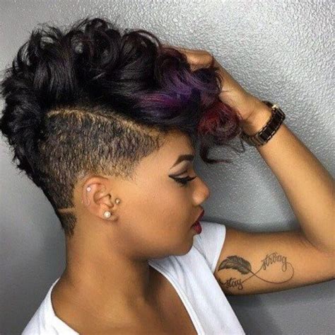 Faux Hawk Undercut For Black Women Sassy Hair Short Hair Styles