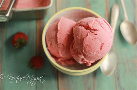 No Churn Vegan Strawberry Ice Cream Raspberry Sorbet Recipe Vegan Strawberry Ice Cream