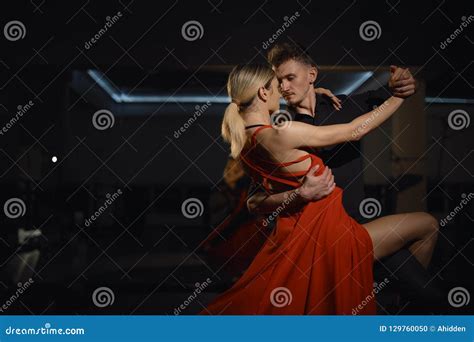 Beautiful Passionate Dancers Dancing Stock Photo Image Of Handsome Brunette