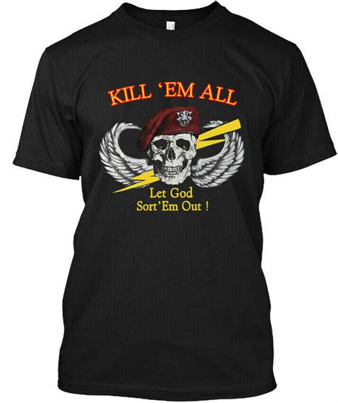 nwt vintage kill em all let god sort em out 1985 retro logo t shirt size s 4xl ebay