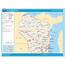 Laminated Map  Large Detailed Of Wisconsin State Poster 20 X 30
