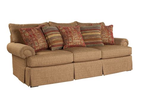 Craftmaster 9275 Traditional Skirted Sofa With 5 Pillows Find Your