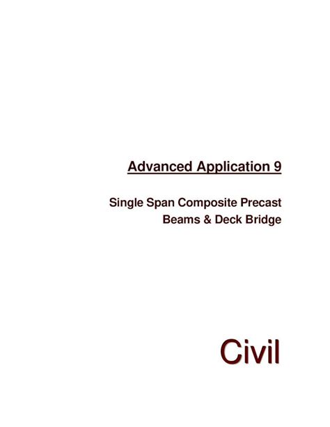 PDF Single Span Composite Precast Beams Deck PDF FileSINGLE SPAN
