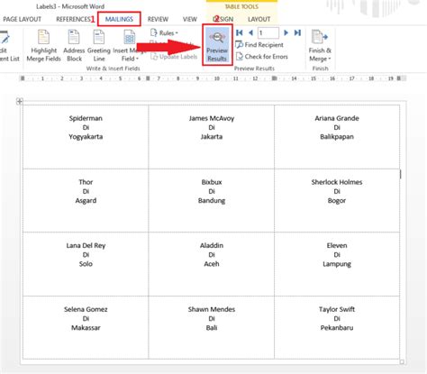 √ Cara Simpel Untuk Membuat Label Undangan Dengan Excel And Word