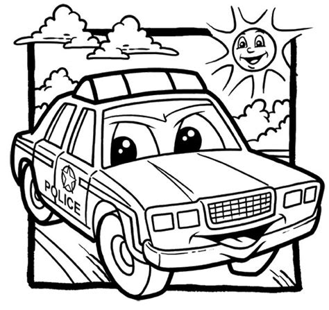 Drawing and coloring activities is fun past time for kids of all ages also to enjoy. Cartoon Police Car Coloring Page - Police Car car coloring ...