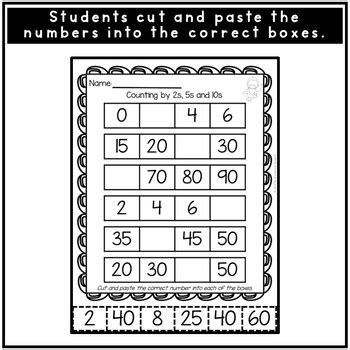 Skip counting is a basic skill that helps with number sense, patterns, telling time, estimation, and multiplication! Skip Counting by 2, 5 and 10 - Cut and Paste FREEBIE! by ...