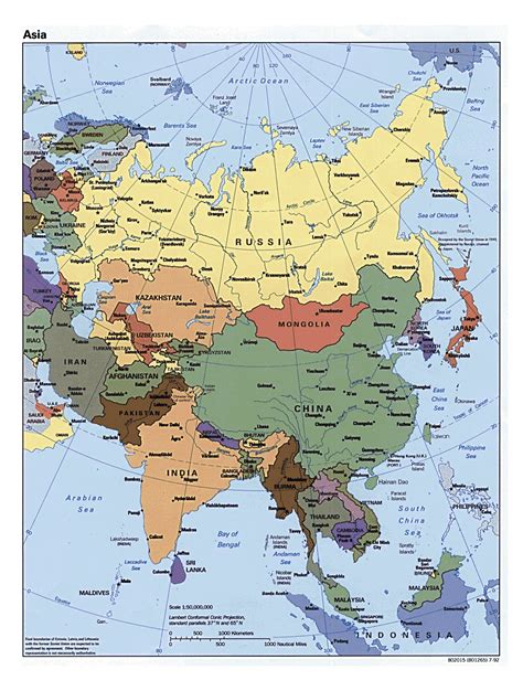 Map Of Asia Political With Capitals Afp Cv