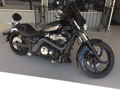 Added a mustang front and rear seat with back rests about $750, obra swept pipes and fuel commander,$800, lso added a bat wing with stereo and speakers. Ride #52. 2011 Yamaha Stryker. Nicely modified...air ...