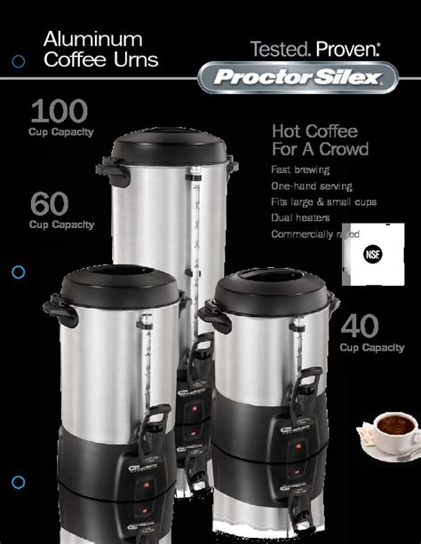 Hamilton beach products have always been made with ingenuity and with durability in mind. 100 Cup Aluminum Coffee Urn from Hamilton Beach Commercial