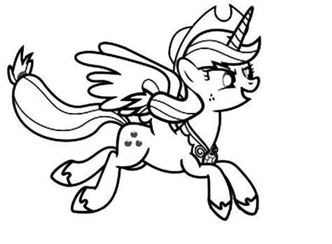 My Little Pony Applejack Coloring Pages Coloring Me