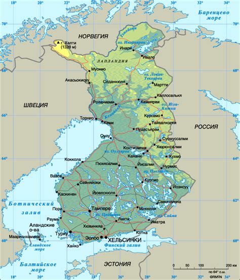 Map of Finland — Planetolog.com