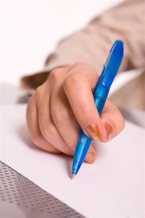 Woman S Hand With Pen Signing A Paper Stock Image Image Of Hand