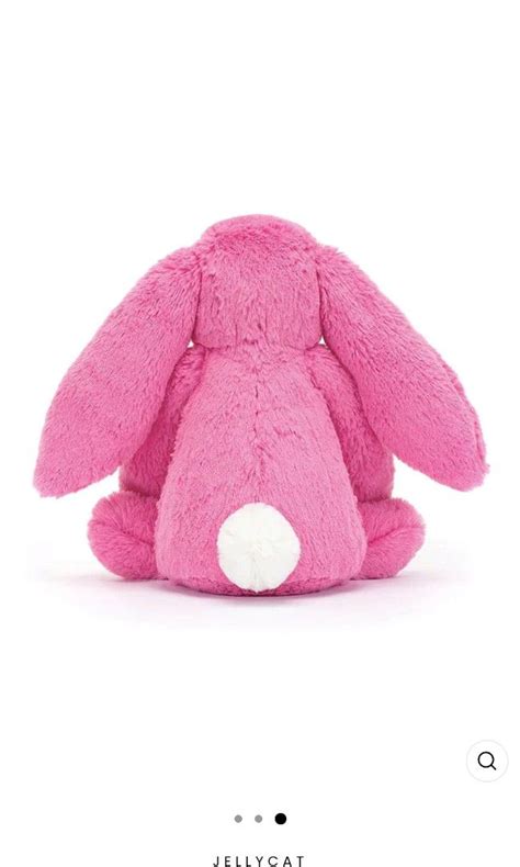 jellycat bashful bunny hot pink med hobbies and toys toys and games on carousell