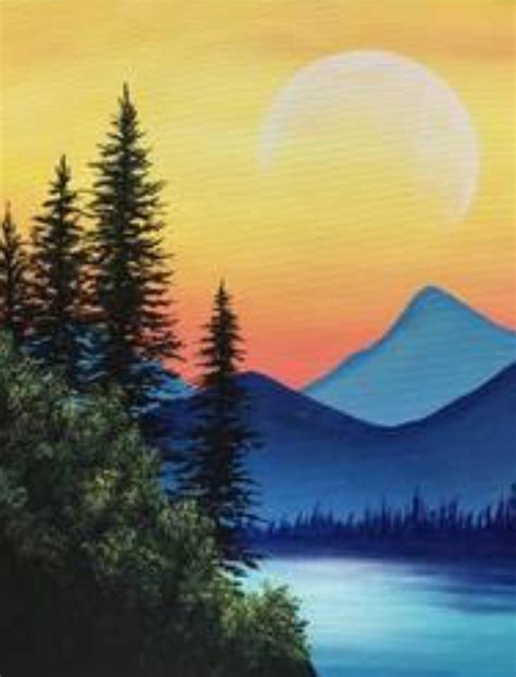 Easy Nature Paintings Easy Landscape Paintings Simple Canvas